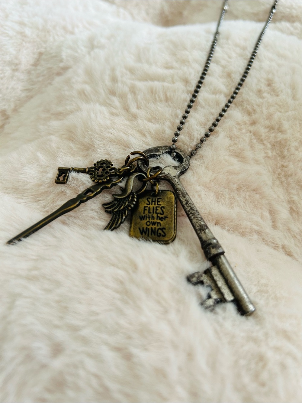 Vintage feel Boho inspired Skelton Key Necklace